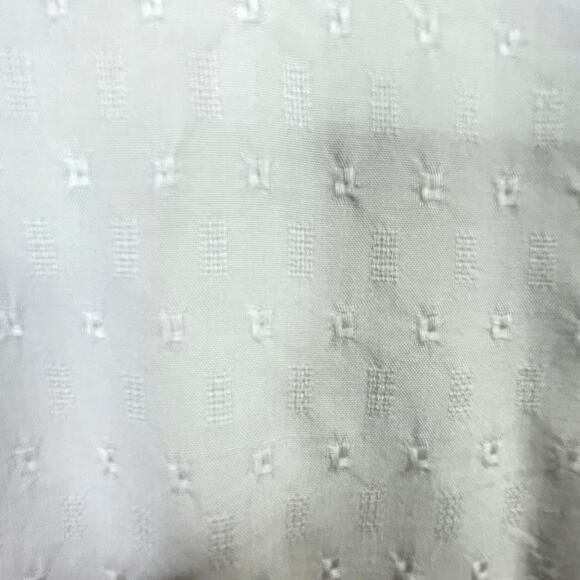 Knox Rose Embroidered Bohemian Style White Top 3/4 Sleeve V-neck Button Front, M - Picture 9 of 11